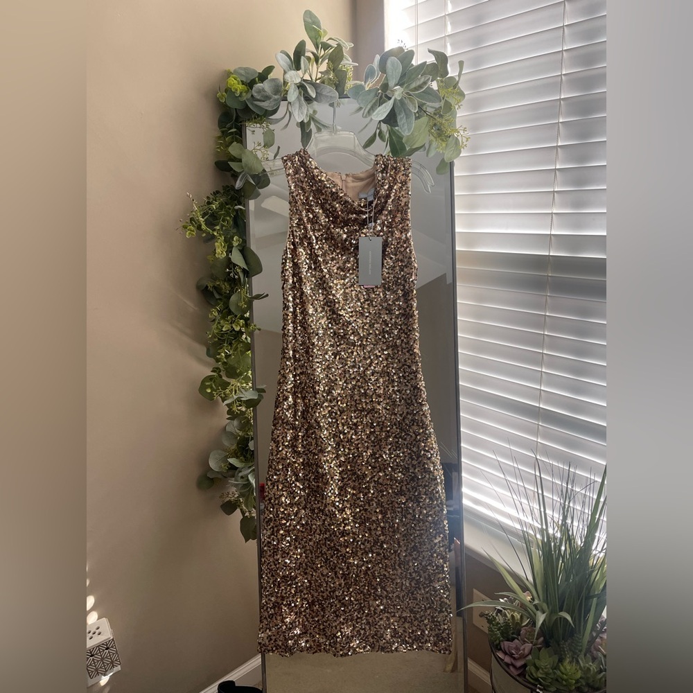 Antonio Melani Gold Sequin Dress